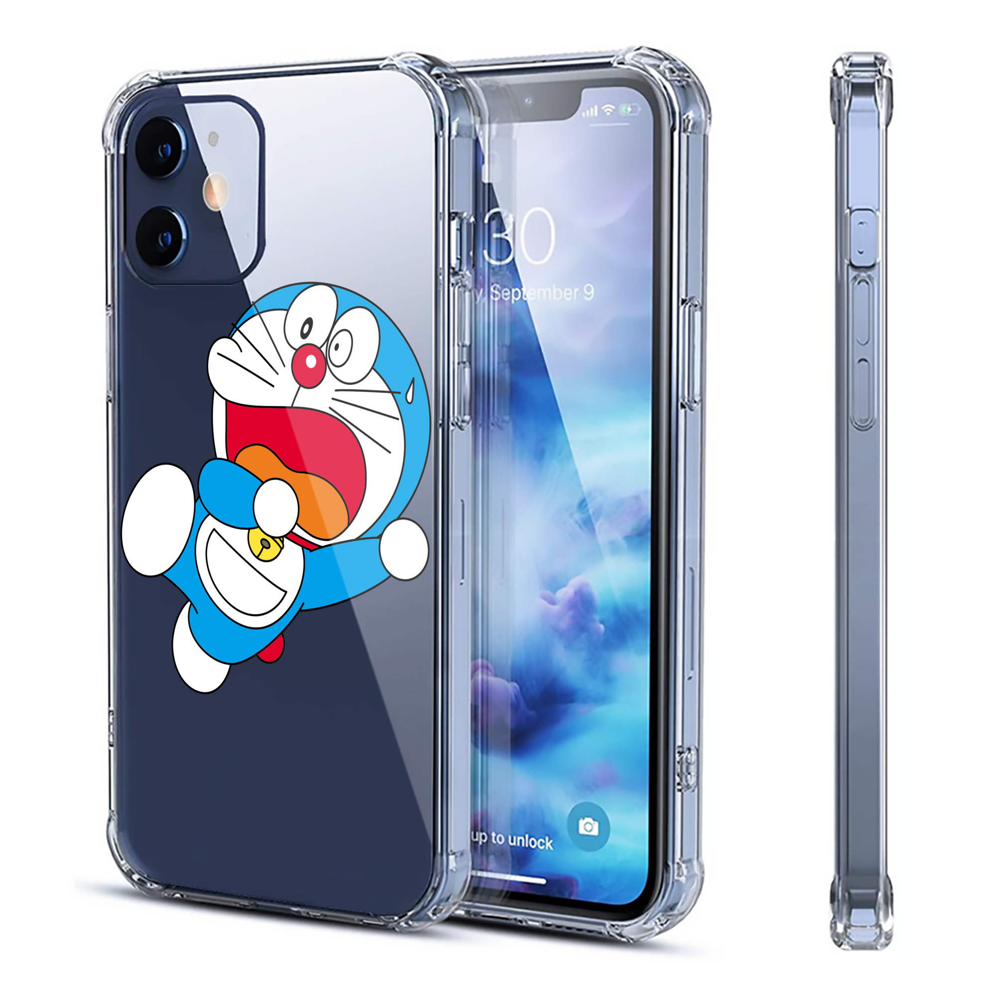 （画像用） ドラえもん Doraemon 【iPhone 12シリーズ対応】透明スマホケース（クリアソフトケース）
